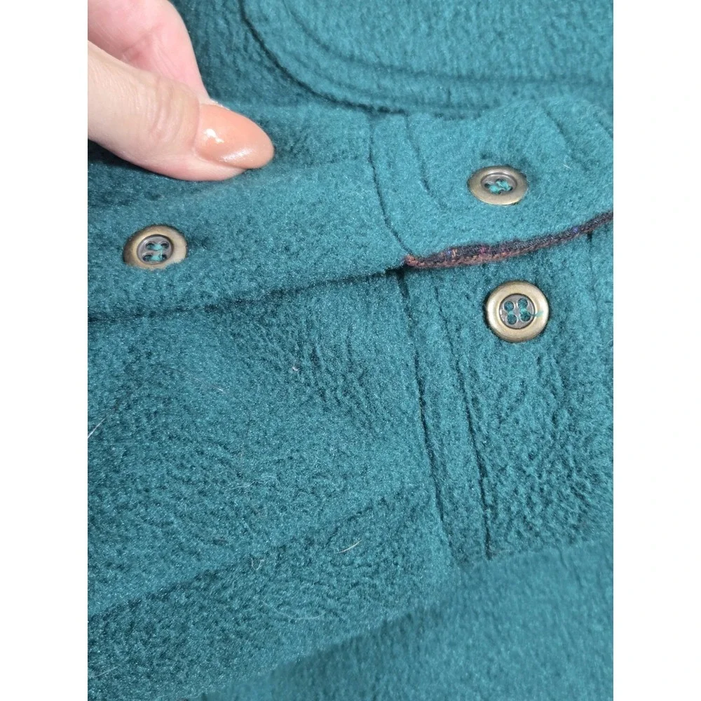 Banana Republic Vintage 90s Fleece‎ Full Zip Flannel Cotton Plaid Lined Jacket